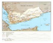 detailed political map of yemen with relief.jpg from yemen 6