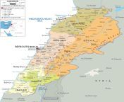 political map of lebanon.gif from libanon