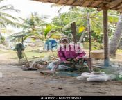 indian man preparing fishing nets in kumbalangi village cochin kochi m6w3md.jpg from village naked old man lungi and dhoti bath