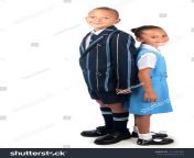 stock photo a happy brother and sister in school uniform appear ready to go to school 121256782.jpg from brother and sister the school hindi