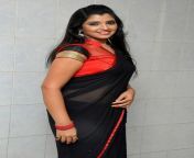 anchor syamala stills in black saree 28429.jpg from anchor shymala hot oka laila kosam program dance cleavage