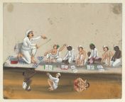 one of eleven paintings a hindu school exhibiting native punishments2c benares2c circa 18602c gouache on mica 2814cm x 19 cm29.jpg from indian punish