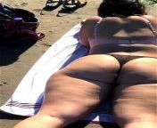 pawg tans on beach.jpg from candid brazil pawg beach phat ass curvy bubble butt big