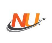 initial letter nu logotype company name colored orange grey swoosh star design vector logo business identity 203970867.jpg from @nu company