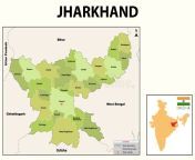 jharkhand map showing state boundary district boundary jharkhand political administrative colorful map jharkhand 218734901.jpg from jharkhand xxx veďio