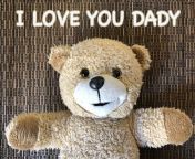 message i love you dady cute teddy bear wicker background especially mothers day 107808592.jpg from dady