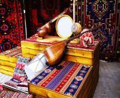 souvenir mugam musical instruments national folk instrument azerbaijan string wooden tar background 168893992.jpg from mugam