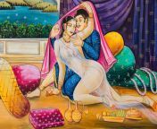erotic nude rajasthani shekawati fresco painting mandawa rajasthan india found region 88280547.jpg from rajasthani nude a