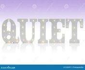 illuminated letters spelling quiet over gradient purple white ba decorative embedded led lights word background 92434971.jpg from quiet ba