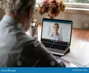 retired old man holding video call consultation doctor back view retired old men holding video call conversation consulting 202704143.jpg from vidéo call arab