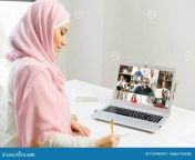 arab woman hijab having video chat laptop arab women hijab having video chat laptop speaking to web camera 213346343.jpg from hijab arab live chat sexi baidani mohilader sex video desi ladaki sex xxx