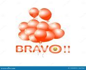 bravo word smiling face emoji set orange balloon ill illustration 133638355.jpg from bravo jpg