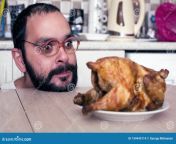 funny hungry man looking chicken 134443114.jpg from hungry desi looking for something to eat on tiktok xxx