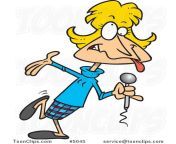 cartoon goofy female comedian by toonaday 5045.jpg from clipage comdian gir