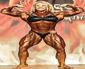 220px female bodybuilder aleesha young flexing on stage.jpg from female bodybuilding