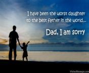 i am sorry message to dad from daughter.jpg from a father is apologizing to his son in law without his son39s knowledge before the wedding