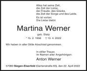 martina werner traueranzeige 4e2d2641 208d 4988 a790 eaebc6fbc3ab.jpg from fechenheim achselbehaarte 3lochstute martina werner