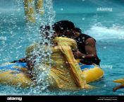clothed couple frolicking in pool veega land amusement park kochi aa7tg7.jpg from veegaland hot swimming pool