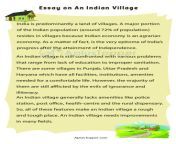 essay on an indian village.jpg from indian sslc puc 8th 9th college