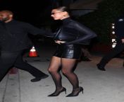 hailey bieber rocks a black leather mini dress while stepping out for a girls night out at giorgio baldi in santa monica california 261023 17.jpg from hailey pantyhose