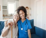 istock 1180634974 portrait of smiling senior woman and her mixed race female caregiver together at nursing home caring female doctor taking care of a happy elderly woman.jpg from nurse house