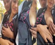 viral desi couple boobs pressing in garden mms.jpg from hot desi girlfriend boob press and sucking