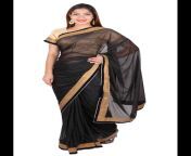 buy online indian black saree for bollywood theme party wear with stitched gold raw silk blouse shops southall leicester 7270.jpg from madhavi latha hot transparent saree 6 jpg
