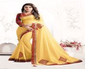 indian wedding art silk yellow colour saree 1561.jpg from sharee