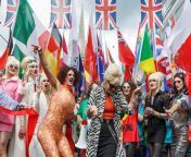 pride in london 2016 joanna lumley as patsy stone from absolutely fabulous and drag performers before the parade.jpg from landan sexy bi