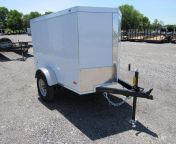 covered wagon 5x8 enclosed cargo trailer luggage trailer single rear door 1.jpg from trailer