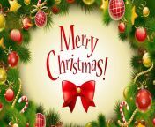 merry christmas christmas decorations christmas red and gold balls pine branches red ribbon.jpg from marry christmas