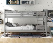 twin over bunk bed 2 step ladder safety guard rails wooden loft can easily convertible into two beds bedroom furniture teens adults no spring box nee 48a1020f 41b8 4807 87ce 6a185076f809 6c871f5aed4b85a9d58183fc60ff009b jpeg from two step bed