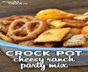 cheesy ranch crock pot party mix portrait 4b.jpg from azov ranch party games