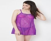 clovia picture bridal babydoll with matching thong in purple lace 716895.jpg from desi wife nighty chenging caught by hidden cam mp4