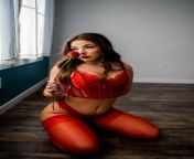 miss h 097.jpg from wears red lingerie showing her hot tiktok ass with arch back challenge