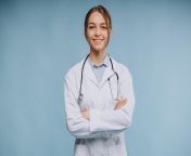 woman doctor wearing lab coat with stethoscope isolated 1303 29791.jpg from lady doctor and nurse hd telugu songs com