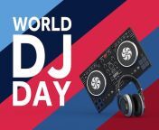 world dj day concept dj mixing turntable with headphones dj day sign multicolored background 3d rendering 476612 19614.jpg from dj day