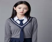 portrait cute korean student wearing school uniform 825367 1356.jpg from korean student cute