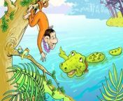 मूर्ख मगरमच्छ और चतुर बंदर की कहानी foolish crocodile and the clever monkey panchatantra story in hindi.jpg from चतुर दुध वाला और मालकीन
