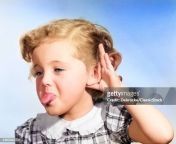 1950s little girl making rude gesture sticking out tongue cupping hand on ear jpgs612x612wgik20c0rqnvt3zuola3b5jmbmbl7hiz3cfx1lqdyto2xfq2zu from ru tongue redhead little