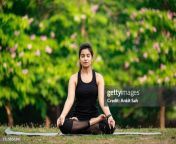 young woman meditating outdoors at park jpgs612x612wgik20cm0anrf7psowvz sps9nmm exikxvj6yu0hz5r6kkjyw from indian doing yoga