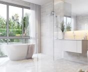 animation of modern luxury white bathroom with garden view 3d render jpgs640x640k20cwivbnuegdlxl5wnk0ycijfoz5vgekjpdgtwmdybj1.4 from bathroom vedio