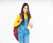portrait of happy indian teenager college or school girl with backpack holding books isolated jpgs612x612w0k20cuwo7yoypl8rypjt38rc7u45r5urb bhxp9ue9ehp6ig from young indian 14 schoolgirl