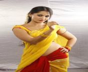 anushka shetty in yellow saree she is beautiful 2.jpg from mucherla aruna telugu acter fake nude