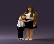 mom with daughter 0600 3d model c4d max obj fbx ma lwo 3ds 3dm stl 3444656 o.jpg from 3d mom and