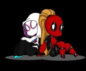 lady pool and spidey gwen by shadowassassin1569 d8w1frq.png from lady deadpool and spider gwen