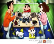 crayon shin chan family dinner 03 template by darshan2good d97db66.jpg from shinchan mom sex with dad frinds