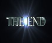 the end animated.png the end title 3d blue metallic animation zooms in toward the camera for ending movies 4096.png from end