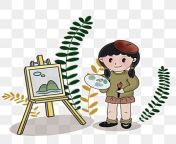 pngtree training class cartoon girl painting art vector png image 2611136.jpg from photo 261011 2 3 png
