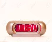 65747007 electronic clock alarm clock with red illumination and the time 17 30.jpg from 17 30